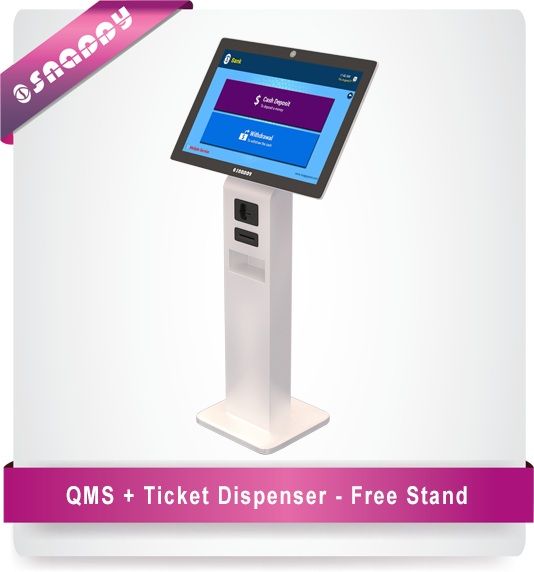 Qms Server with Ticket Dispenser - Free Standing