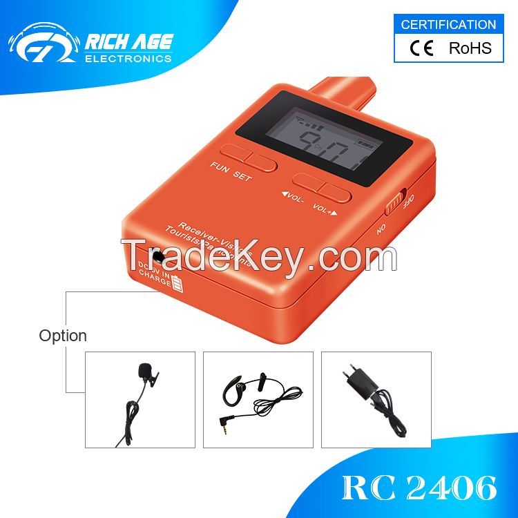 RichiTek Premium Quality tour guide system UHF long distance wireless for museum tour guide