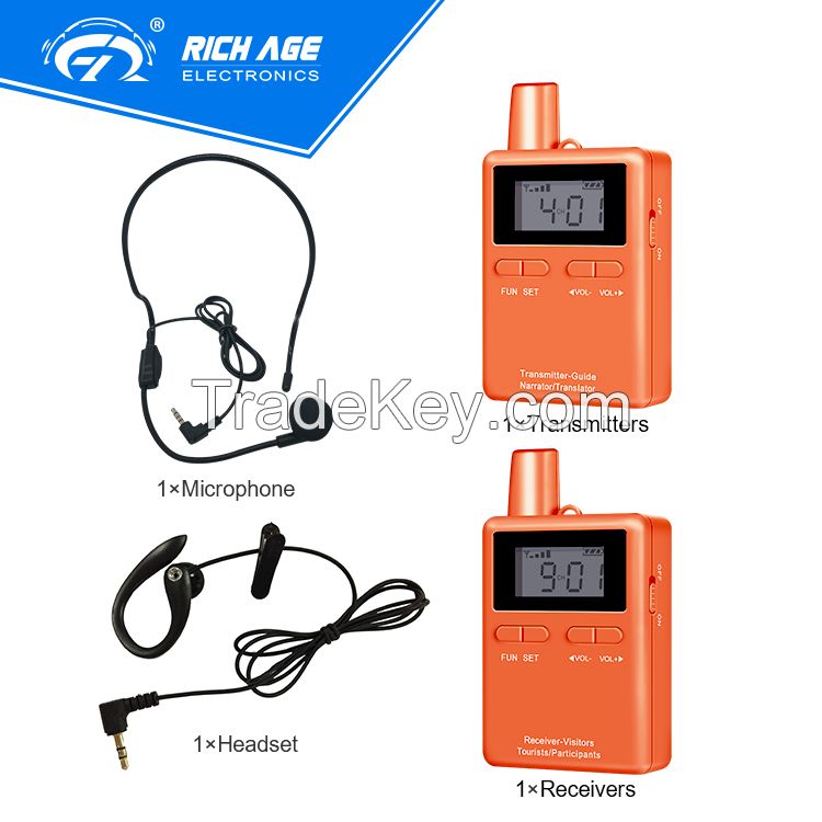 Richitek Premium Quality Tour Guide System Uhf Long Distance Wireless For Museum Tour Guide