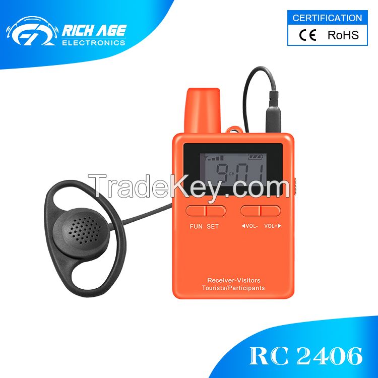 Richitek Premium Quality Tour Guide System Uhf Long Distance Wireless For Museum Tour Guide