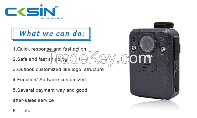 CKSIN 4G body worn video camera with WiFi & GPS for CCTV security law enforcement