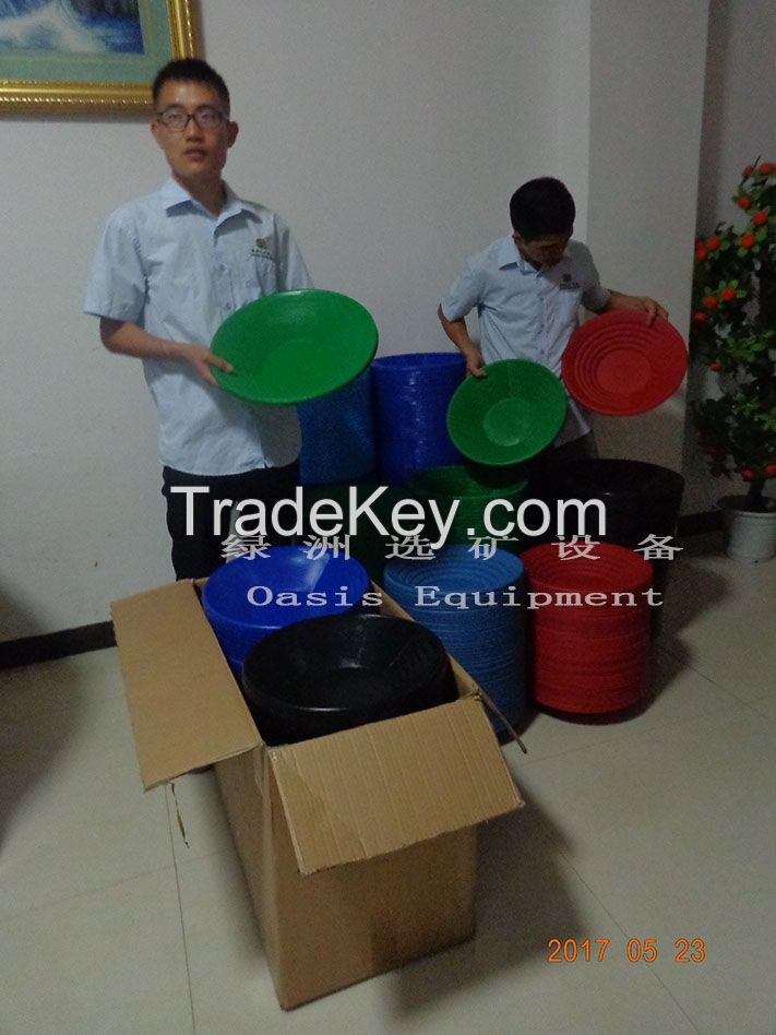 High portable plastic washing pan for gold