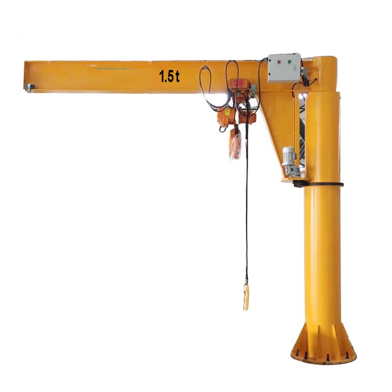 50 kg-5000 kg Pillar-Mounted Slewing Jib crane fixed type design drawing portable mobile crane price