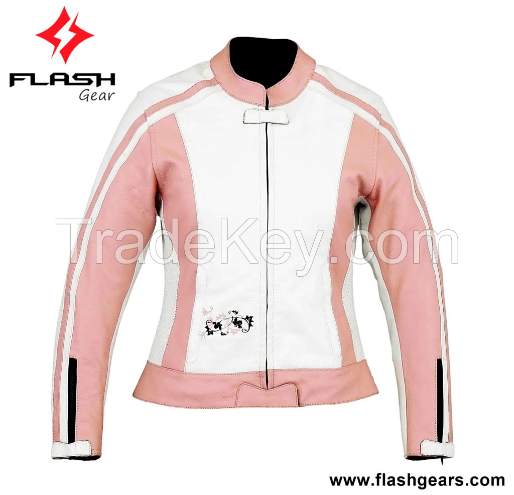 Women Cordura Leather Jacket 