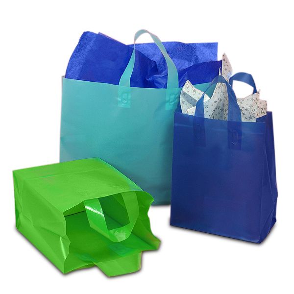 Custom Logo Design Printed LDPE Die cut handle Plastic Bag