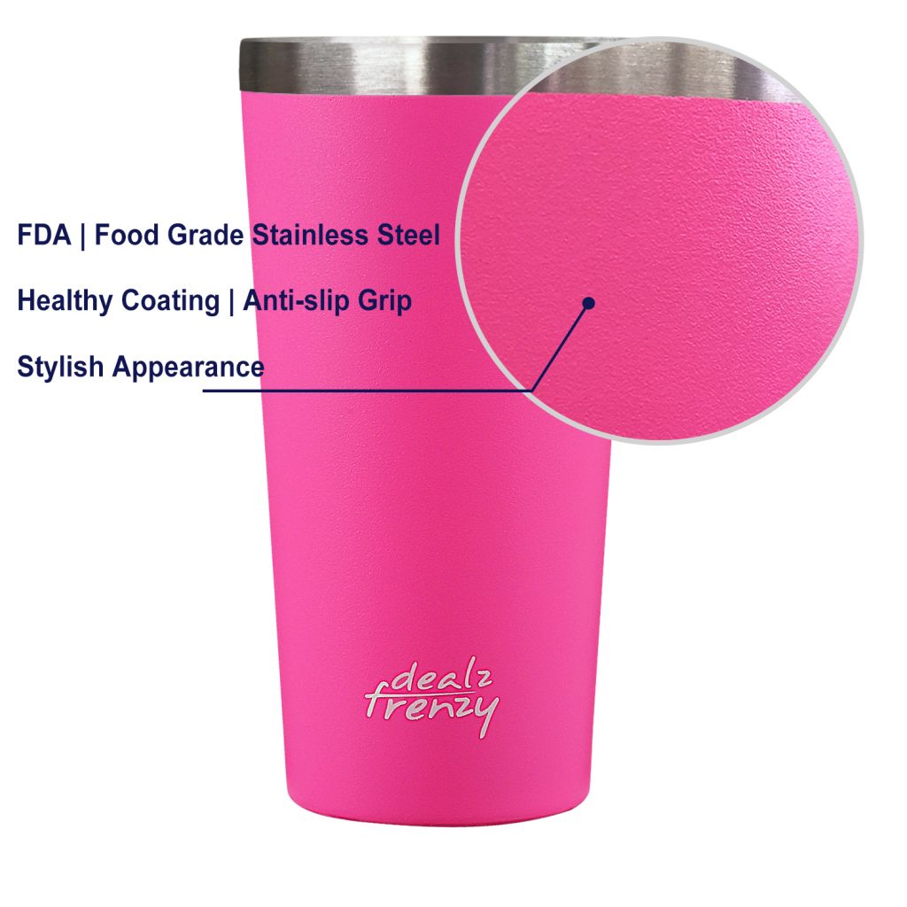 Insulated Tumbler - Double Wall Stainless Steel Travel Coffee Mug with Lid, Thermo Cup BPA Free | FDA, No Sweat Water Flask Bulk Vacuum Insulated Bottle, Thanksgiving Gift 17 oz