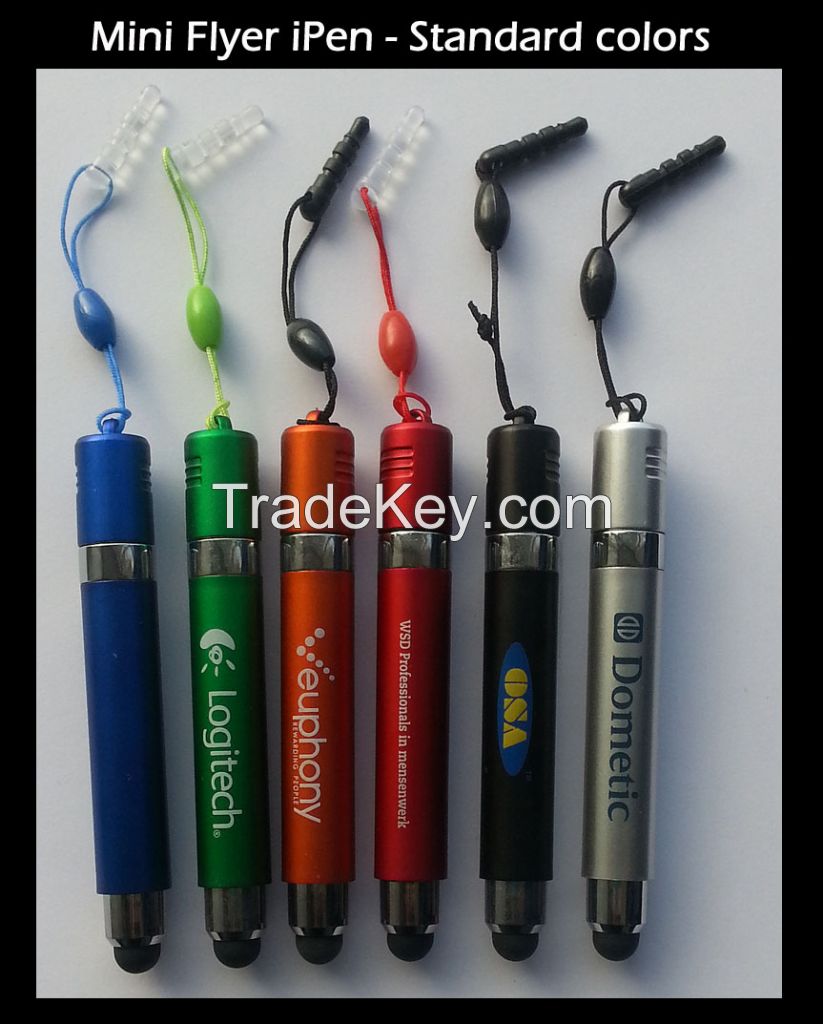 Mini banner pen with stylus 