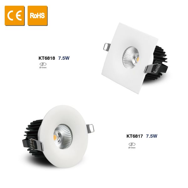 10w Ip44  Energy Saving Led Square Recessed Downlight