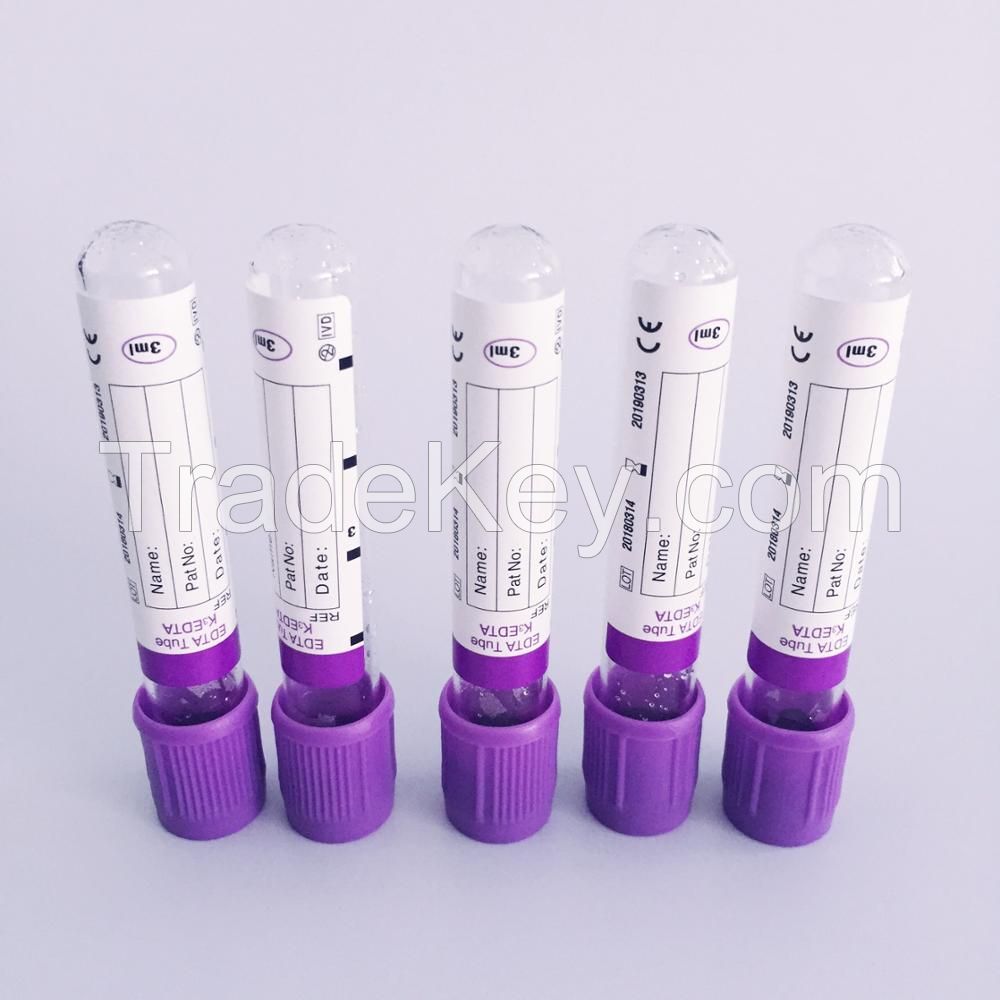 disposable pp 2.5ML sterile vacutainer 13*55mm EDTA K3 non vacuum blood collection tube 