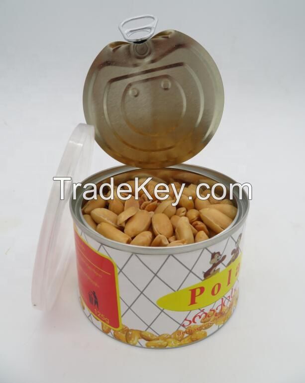 Canned roasted and salted peanuts kernels 