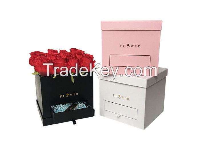 Fashion Red Rose Flower Packaging Box Luxury Flower Gift Box