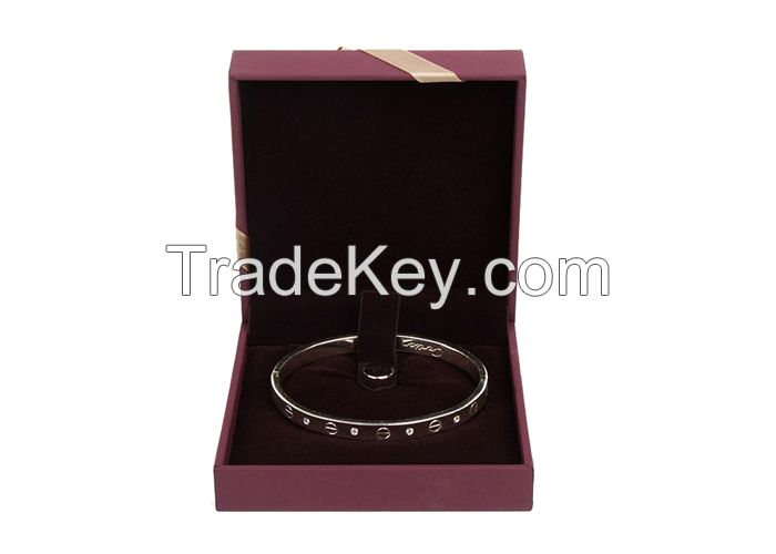 Custom Necklace Bracelet Ring Watch Jewellery Packing Box Velvet Insert Black Leatherette Paper Gift Packaging Jewelry Box