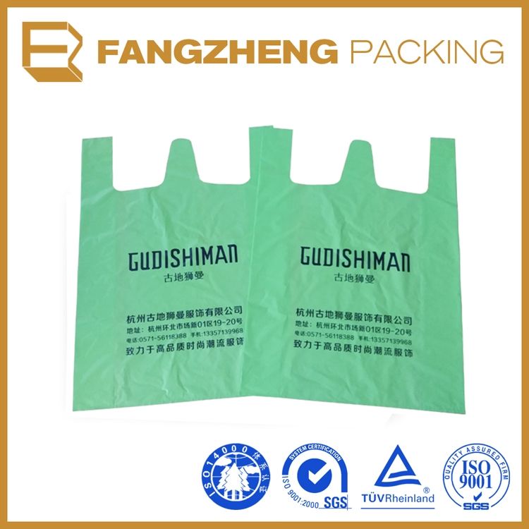 China Manufacture product bags with logo t shirt bags/ HDPE t shirt bag/ Print Hdpe Plastic T Shirt Bags