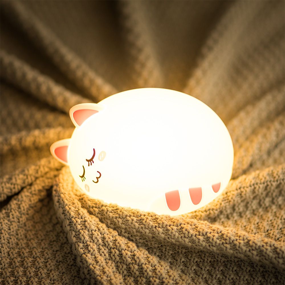 Onefire Cute Silicone Led Night Light Multicolor Nursery Sensitive Tap Control Night Light Lamp For Baby