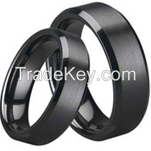  Black Tungsten Carbide Ring - TG1645 