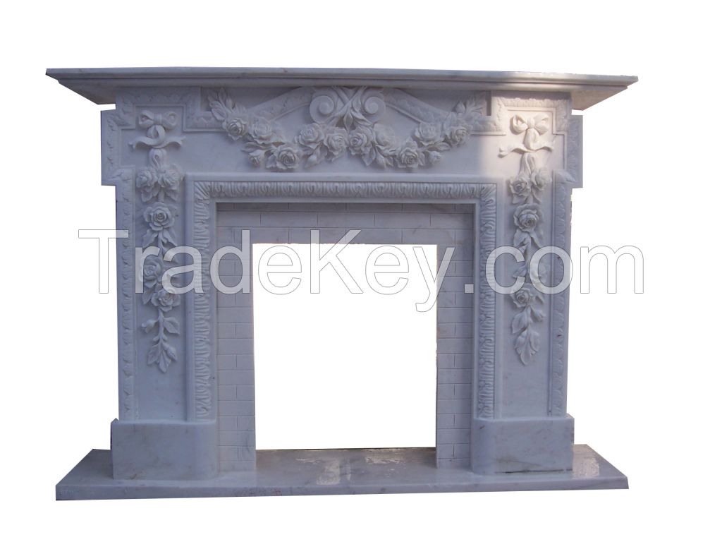 table bench vase marble stone fireplace sculpture handcarved mantel