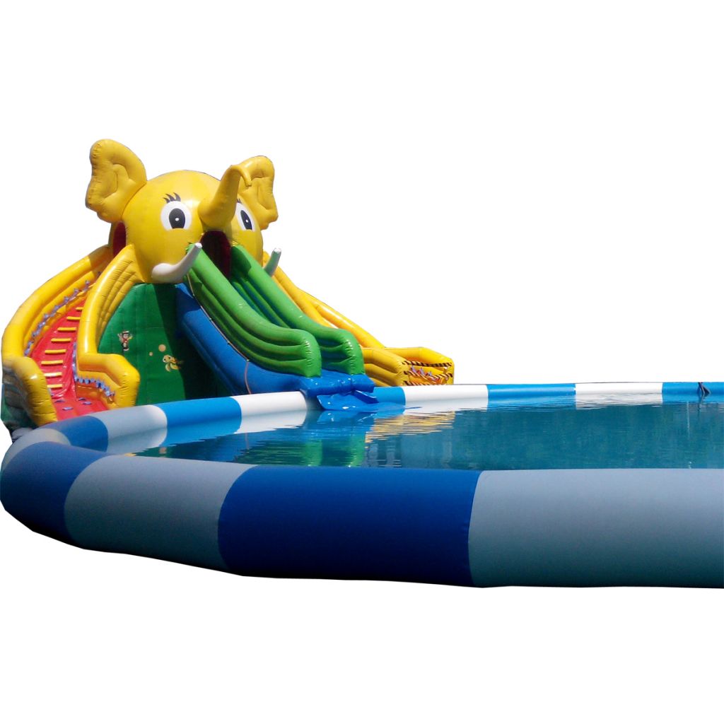 Factory Customized Popular Elephant Mobile Inflatable Water Park Slide For Adult Kids