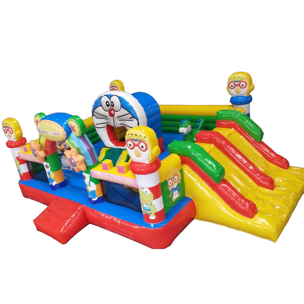 Hot Sale Inflatable Doraemon Kids Small Jumping Bouncer Castle Slide Combo For Sale