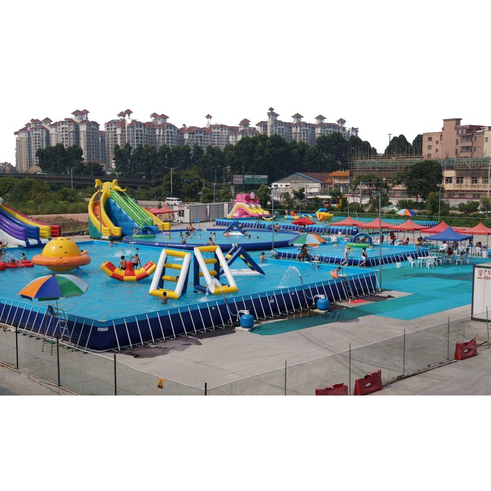 Commercial Metal Frame Steel Removable Swimming Pool Above Ground Water Park Pool