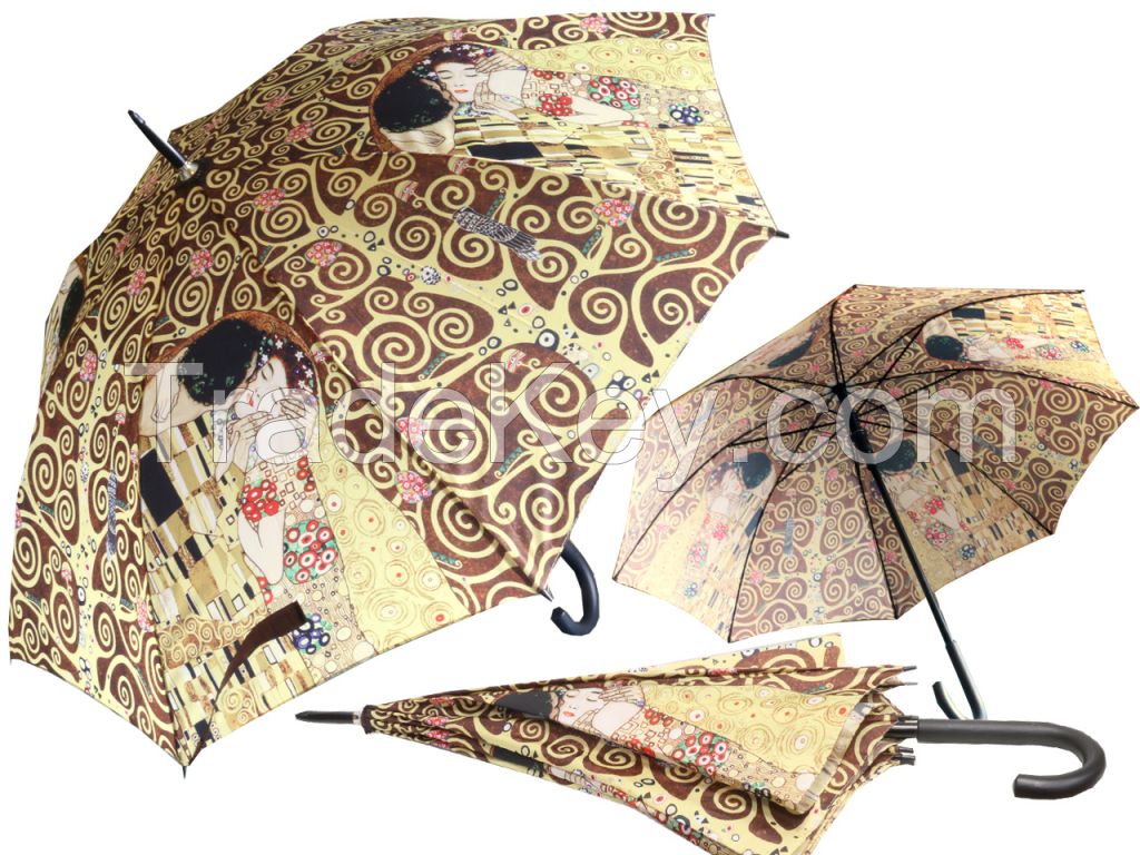 Umbrella- G. Klimt- The Kiss + The Tree Of Life