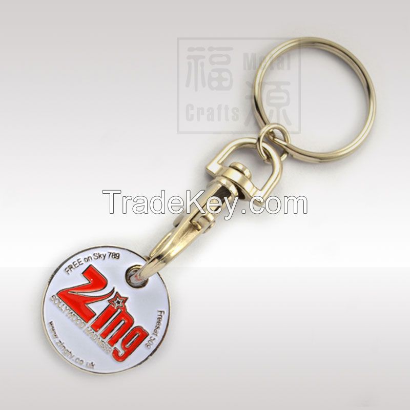 Supermarket Trolley Coin Keychain Shopping Car Coin Token Promotion Gifts