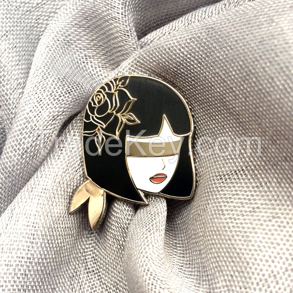 Manufacturer Cheap OEM Wholesale Promotion Gift Military Cute Printing Flag Men Suit Metal Badge Custom Logo Gold Enamel Lapel Pin