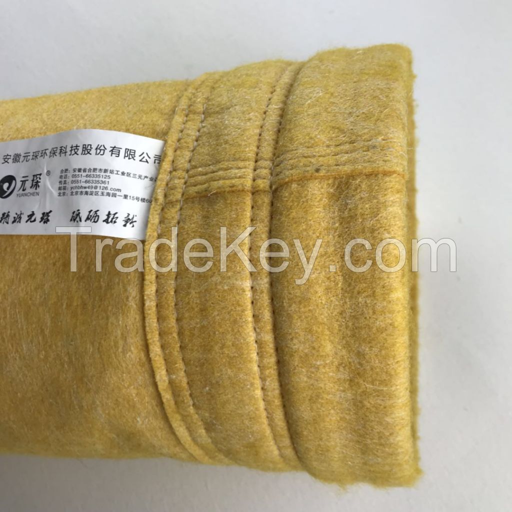 Yuanchen factory supply high temperature resisitane polyamide P84 filter bag