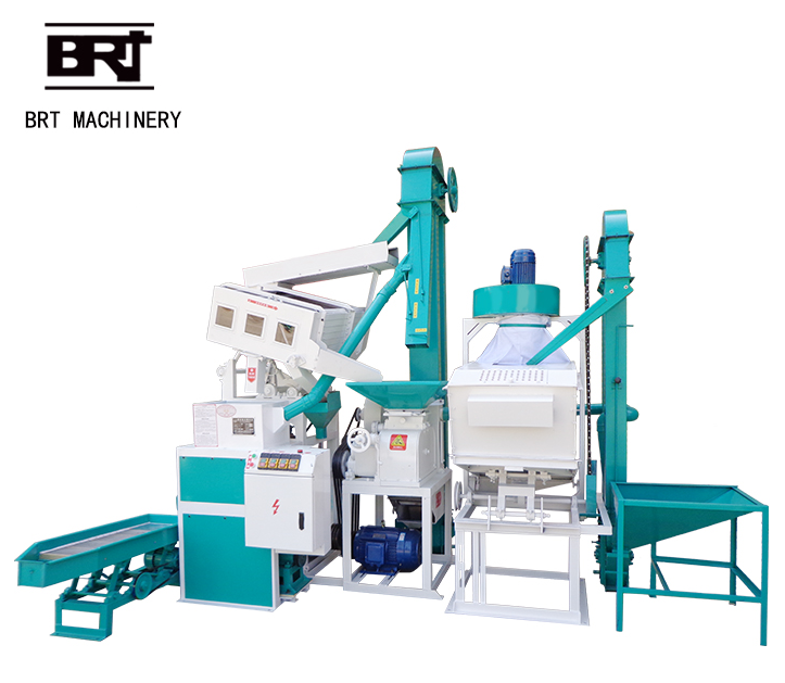 Mini combined rice mill machine