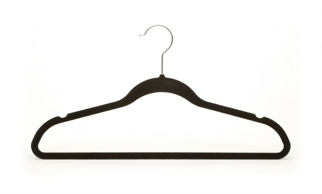 Suit flocked hanger Indent positions