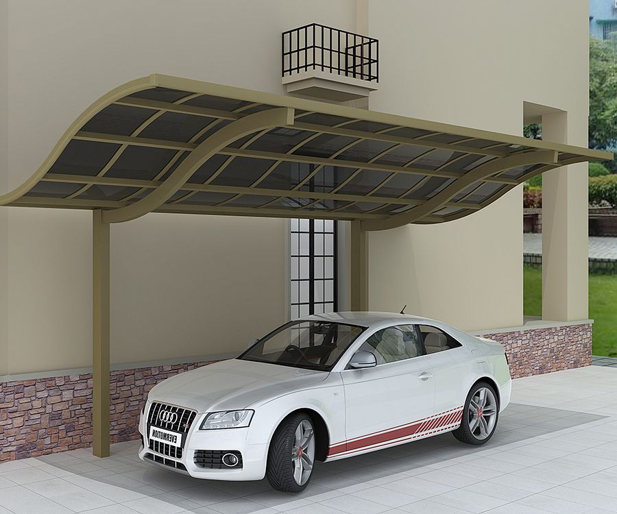 Polycarbonate Roof Sun Shelter/ Carport / Parking Shed