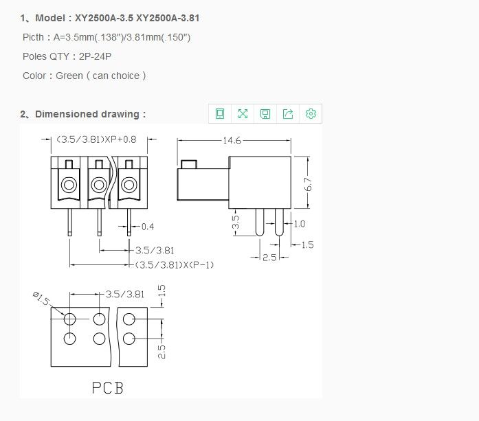  Plug-in Terminal Block