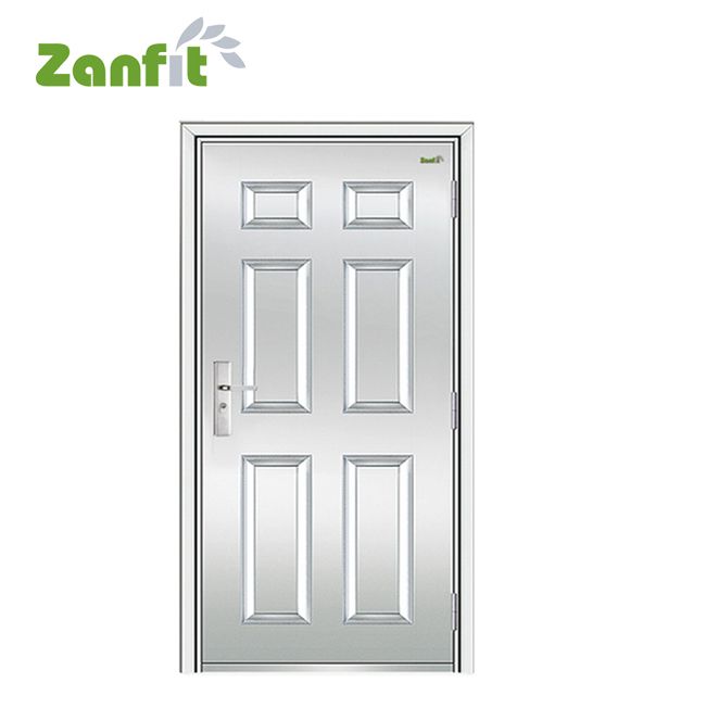 Stainless steel glass door with handle single or composite door