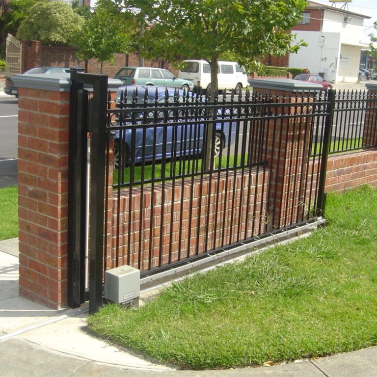Customized powder coated decorative residential wrought iron fence
