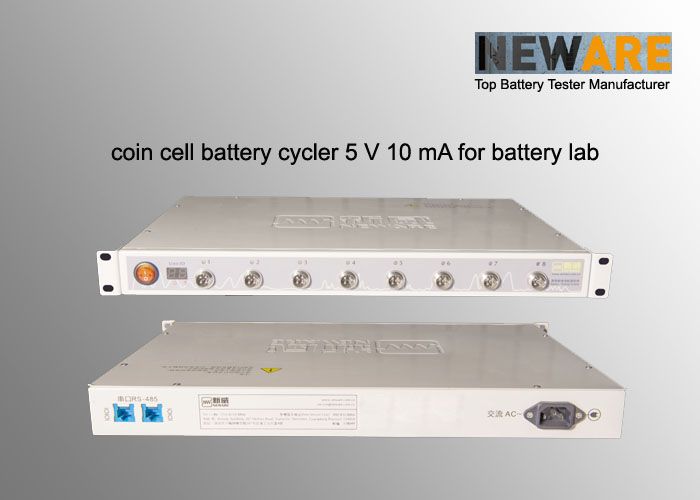 Battery cycler life test equipment of 2 current ranges and 8 channels