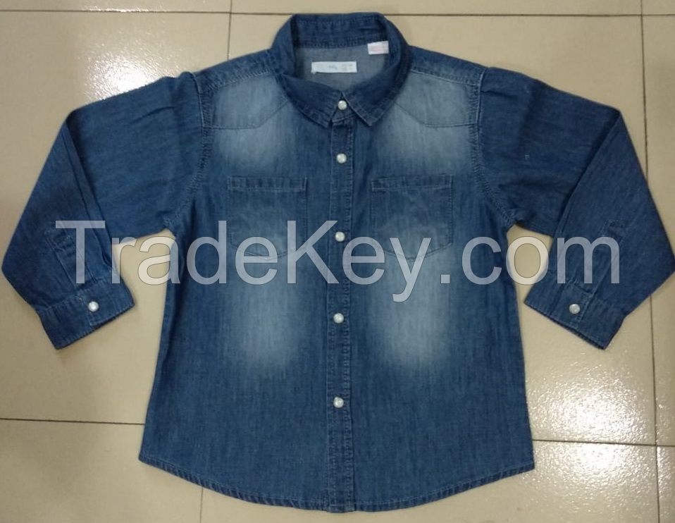 Boys denim long sleeve shirt