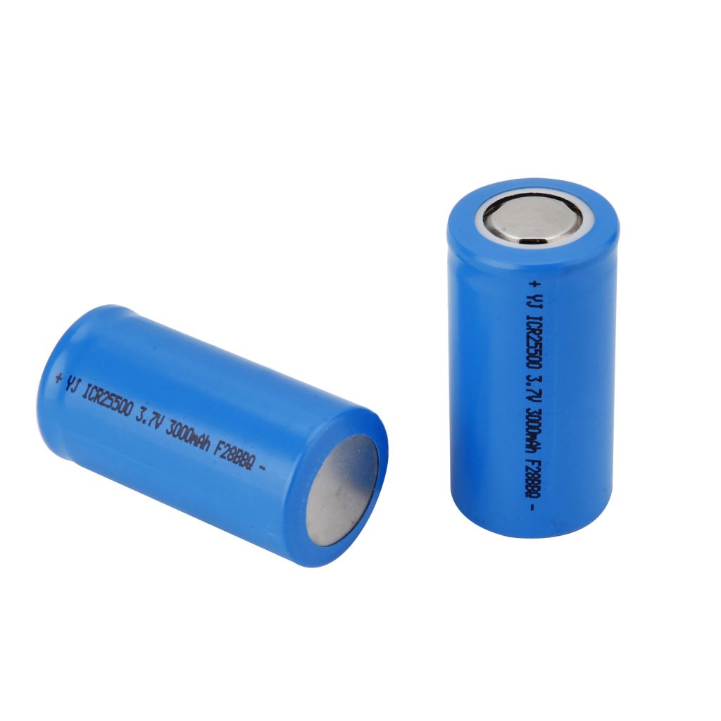 Long cycle rechargeable 25500 3.7v 3000mah lithium ion battery for LED lighting