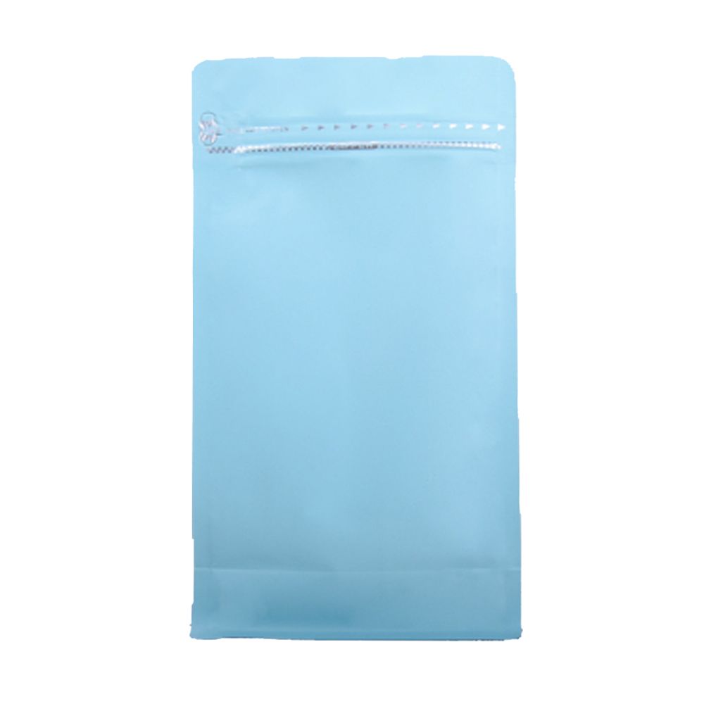 Wholesale blue flat bottom pouch with zipper coffee packaging bags