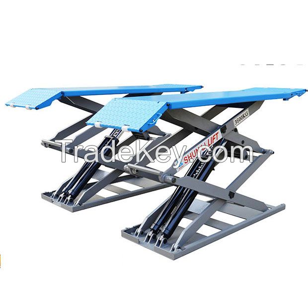 Ultrathin on ground full rise small platform scissor car lift 