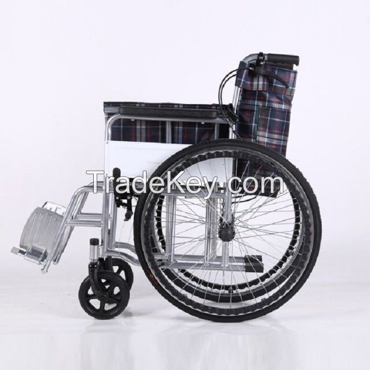 A01cheapest  Steel Folding Wheelchair Hospital Manual Wheelchair For Disabled