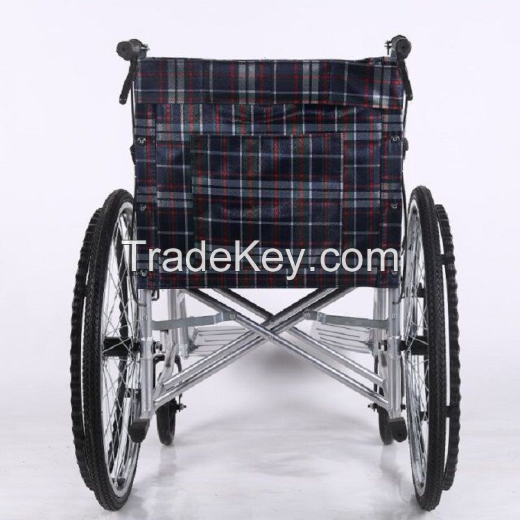 A01Cheapest  Steel Folding wheelchair hospital manual wheelchair for disabled