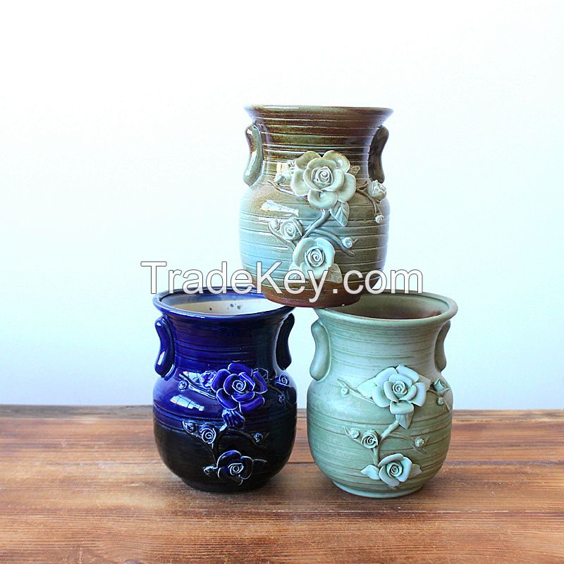 china ceramic vase flower pot and flower vase garden home decorative