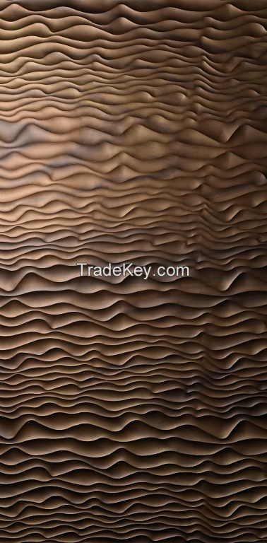 MDF wave board, Grill board, 3D Panel, Engraved Panel, Carving