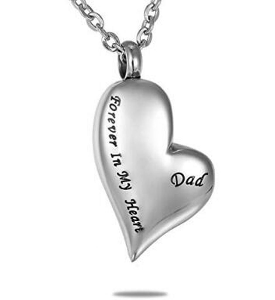 Forever in My Heart Cremation Jewelry Keepsake Memorial Ashes Urn Necklace Pendant