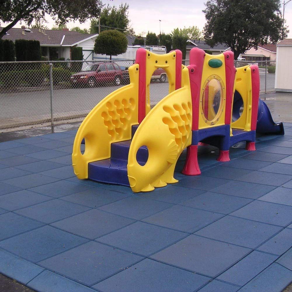 Anti slip Outdoor Playground rubber flooring tiles