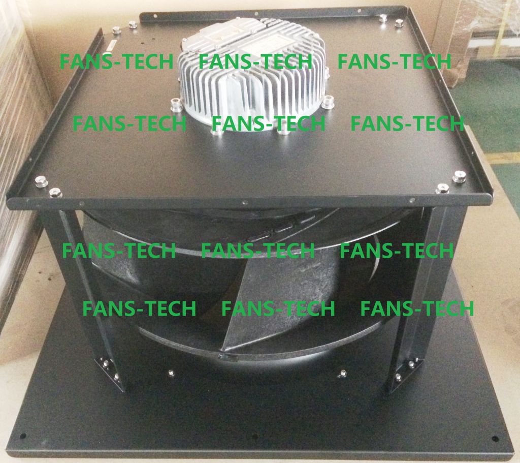 630mm EC backward curve centrifugal plug fan with bracket