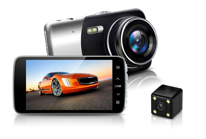 4 Inch IPS FHD 1080P Dual Lens Car DVR Camera 