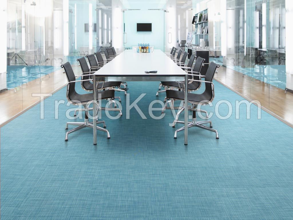 pvc woven vinyl flooring for hotel