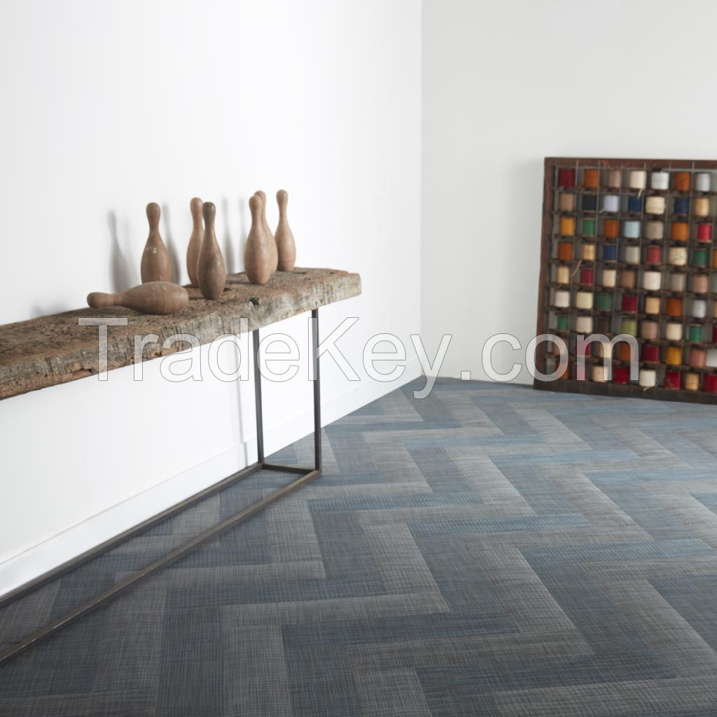 pvc woven vinyl flooring for hotel