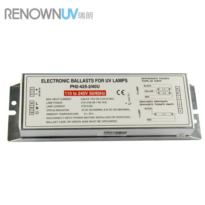 Electronic ballast for 254nm germicidal UV lamp