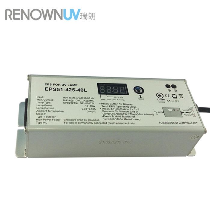 UV lamp electronic ballast with timer